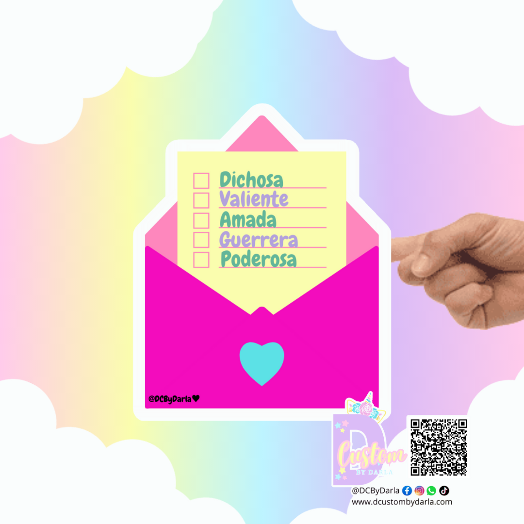 Dichosa, amada, valiente - Sticker -Deslumbra Collection