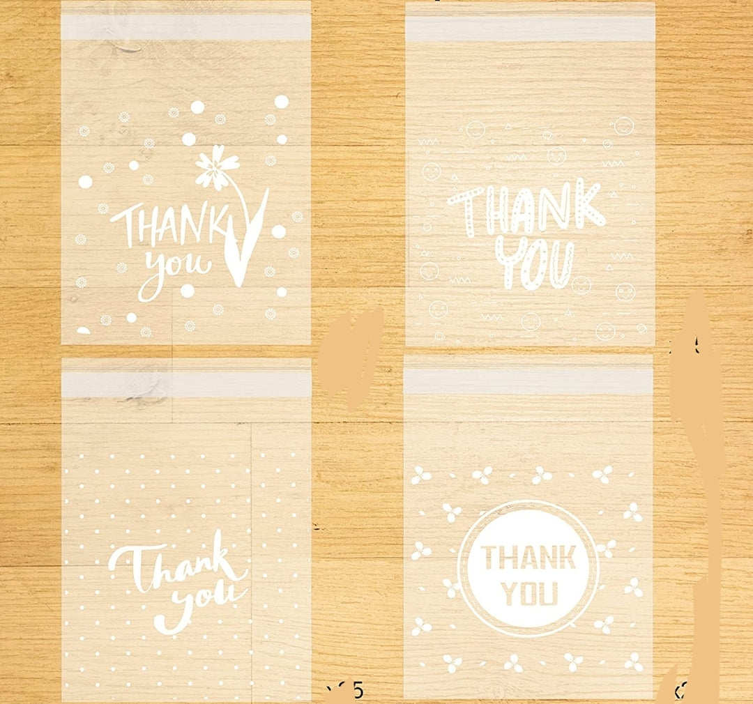 Cellophane thank you blanco mix 4x5in