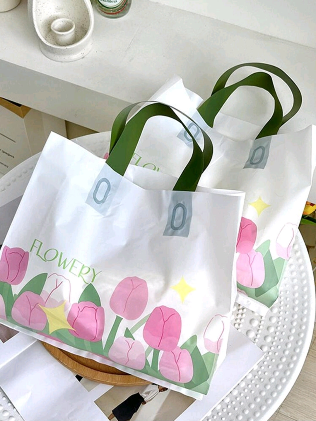 Tulipan shopping bag 11x11x3in