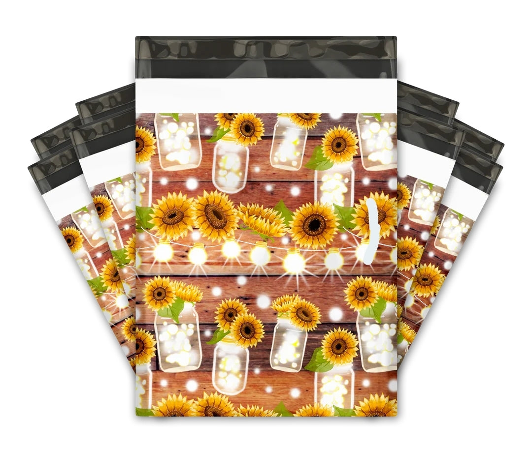 Sunflower Mason Jars 10x13in