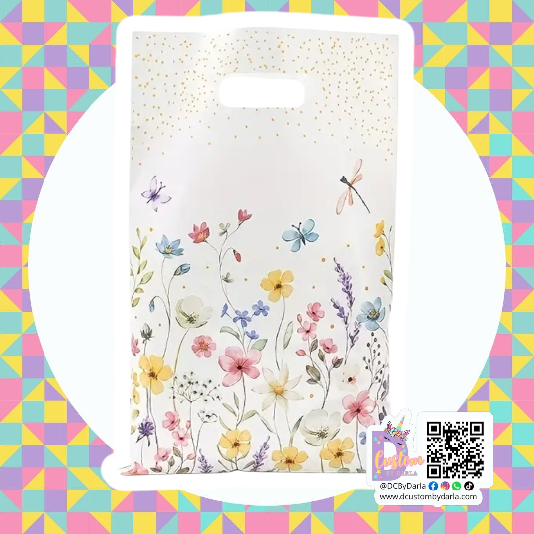 Butterfly spring 6x10in merch bags