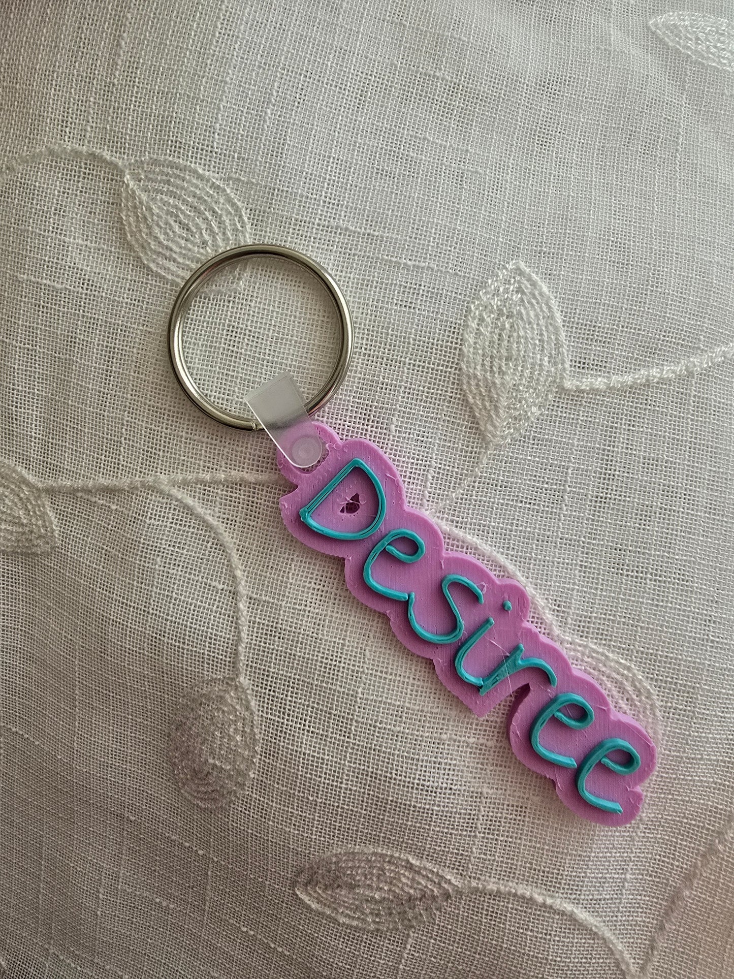3D name keychain