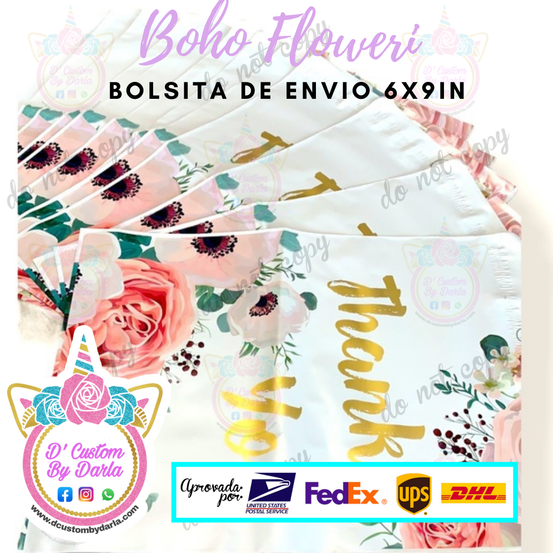 Boho flower 6x9in