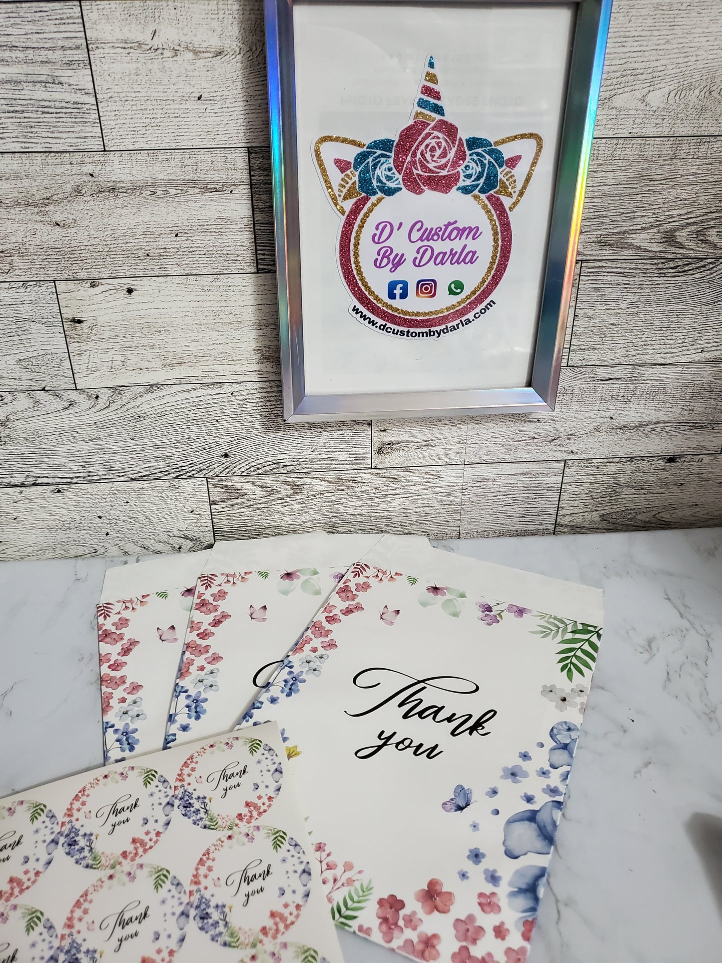Rustic flower thanks you paper bags 5x7in