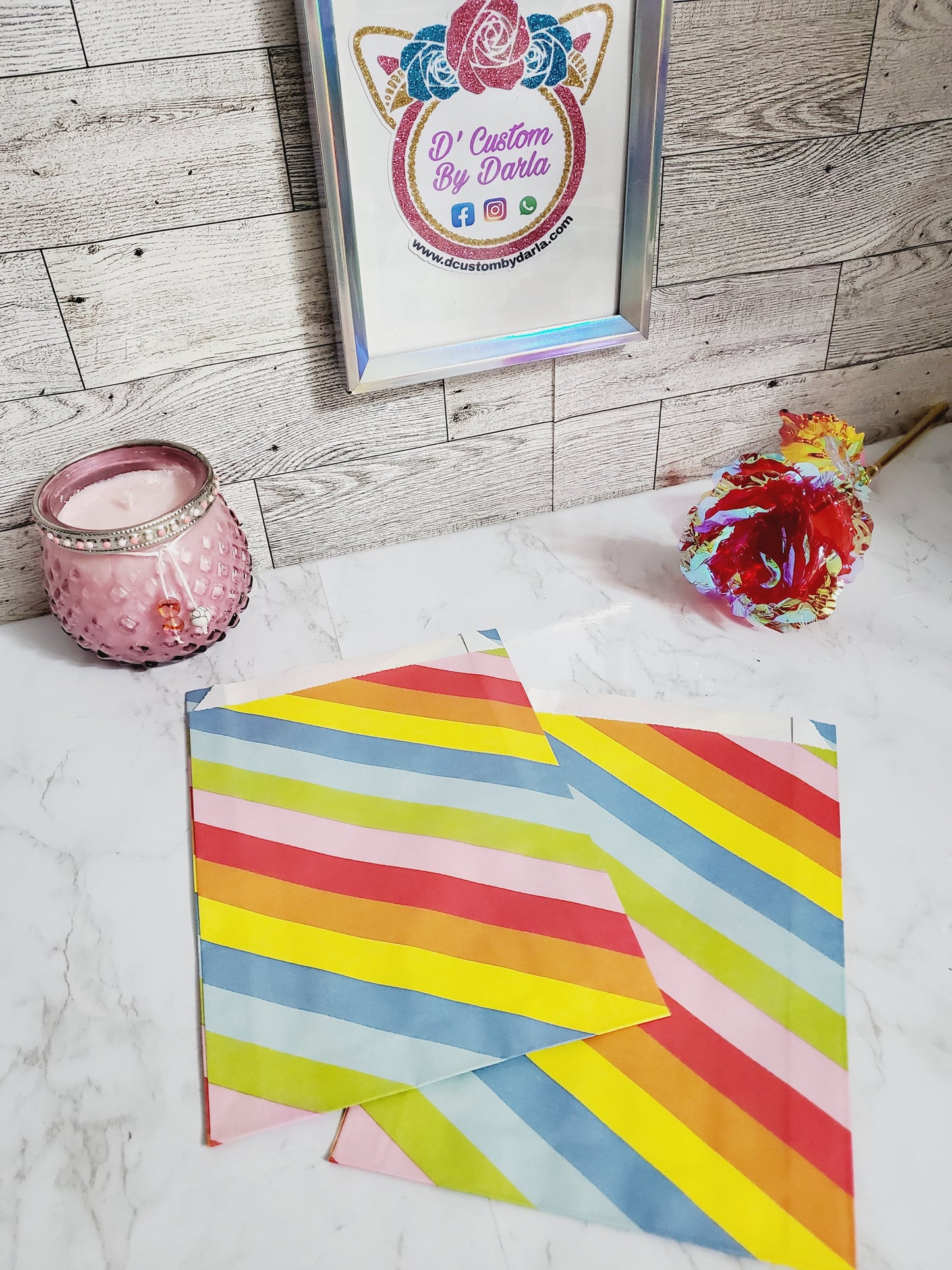 Rainbow lines 5x7in