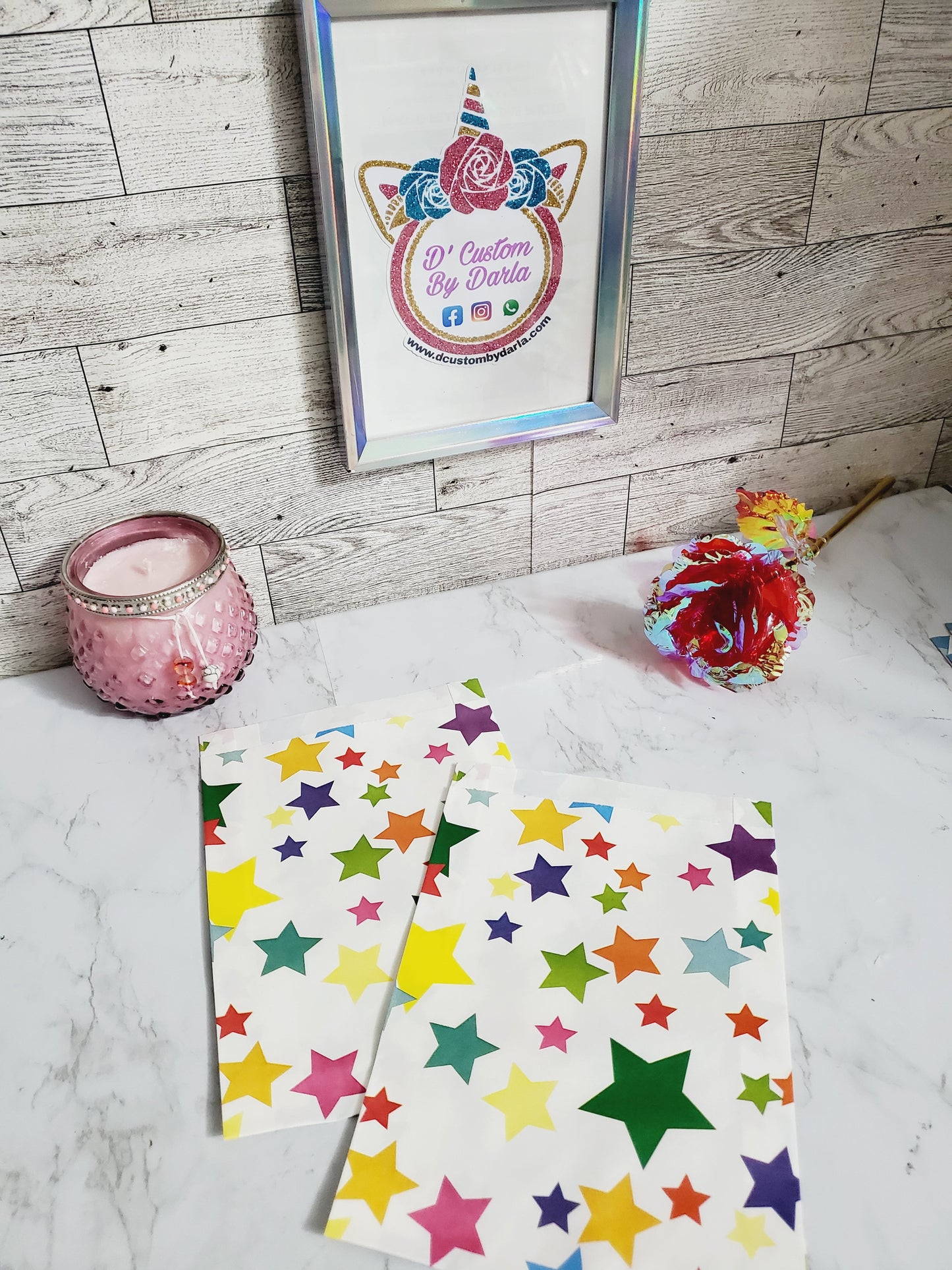 Rainbow Stars 5x7in