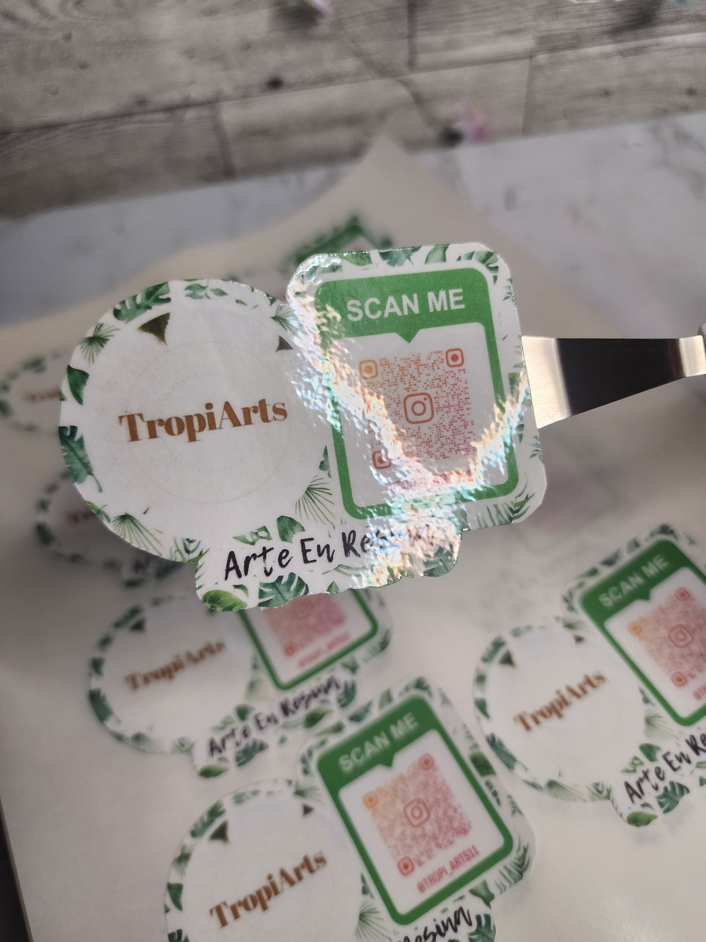 Custom Logo Stickers + QR Code