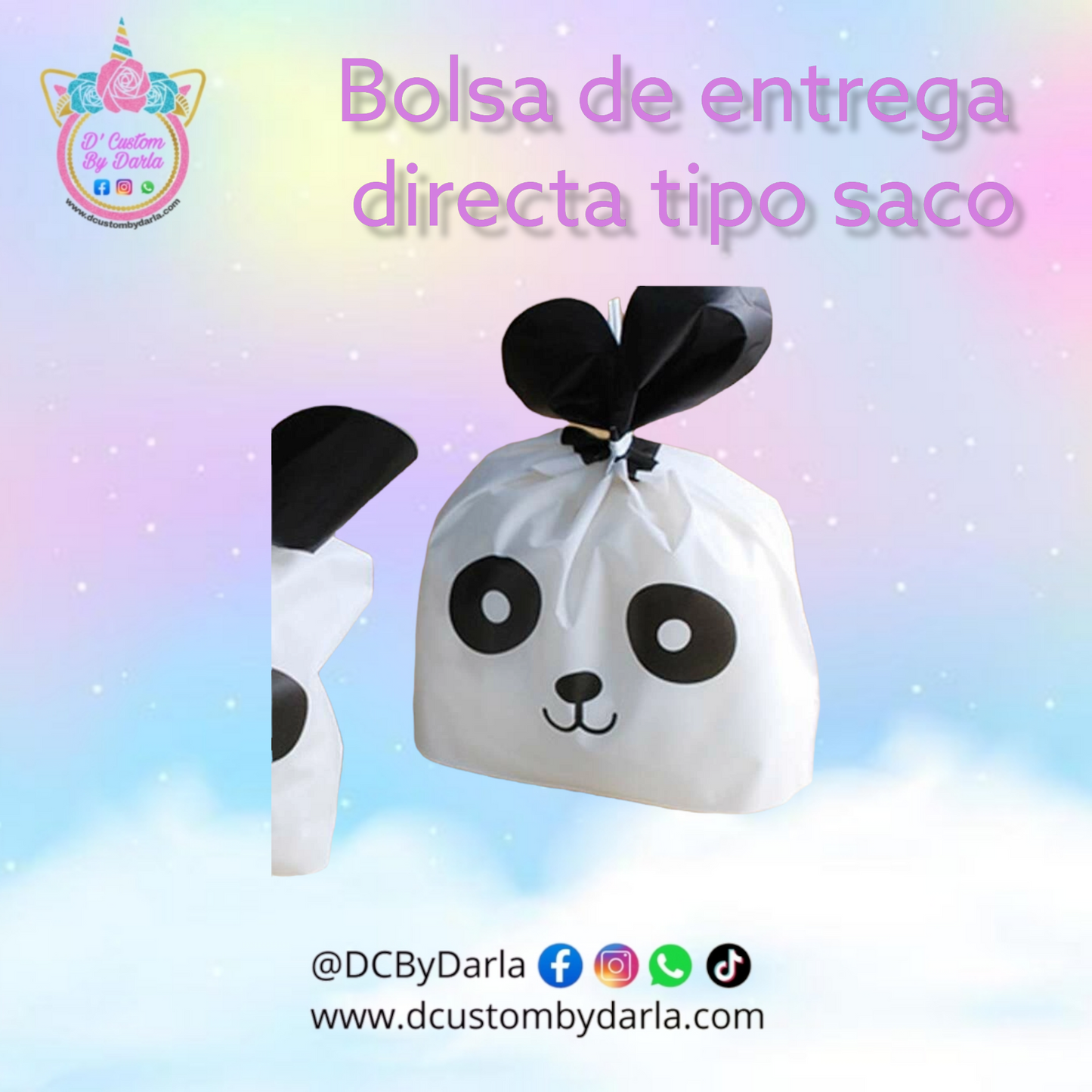 Saquitos de panda 6x7in aprox