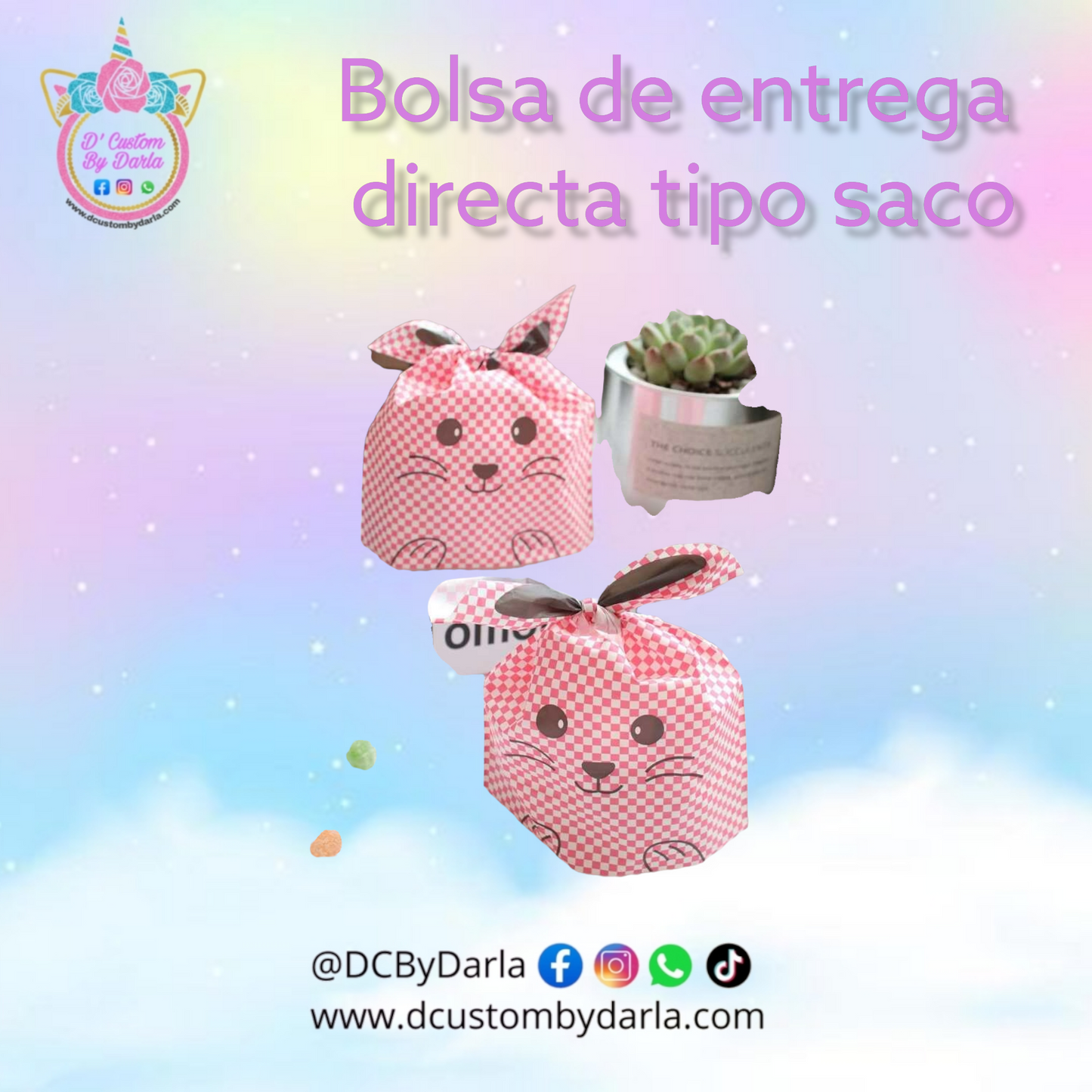 Saquitos de gato 6x7in aprox