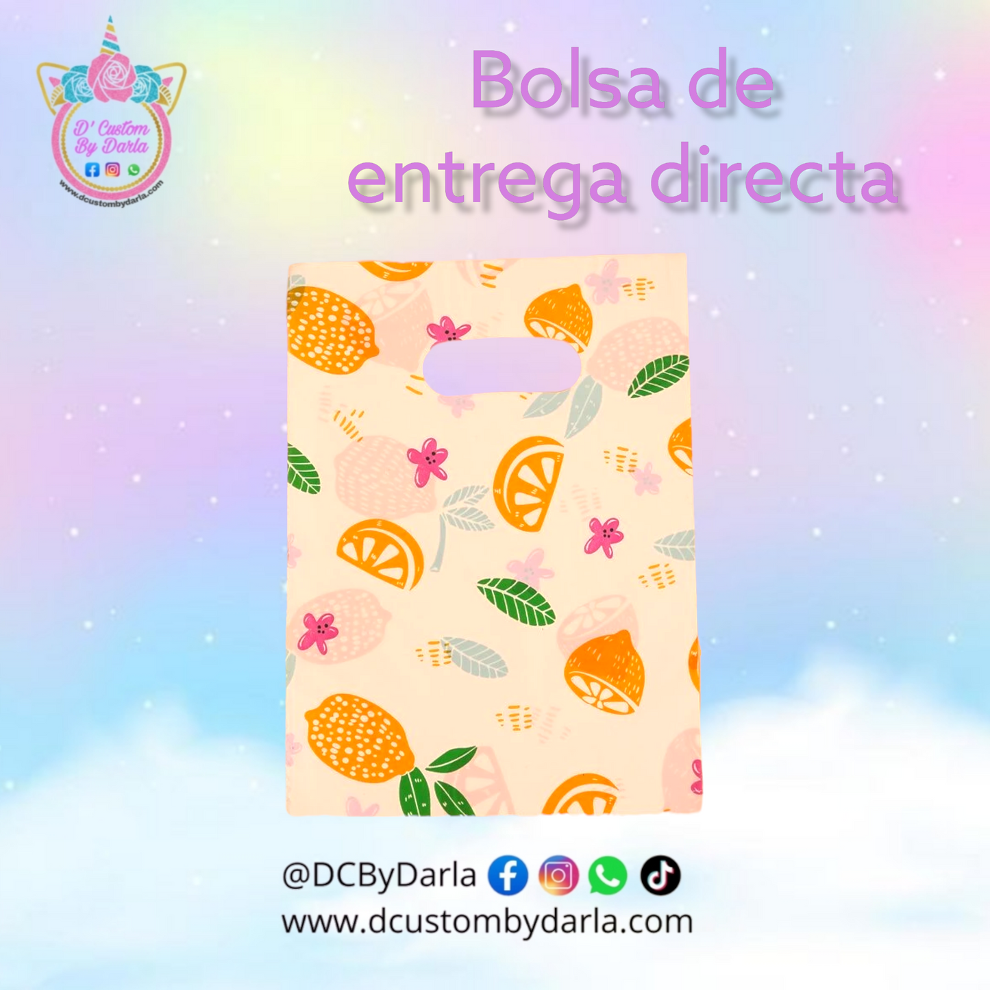 Tropical 6x8in merch bags