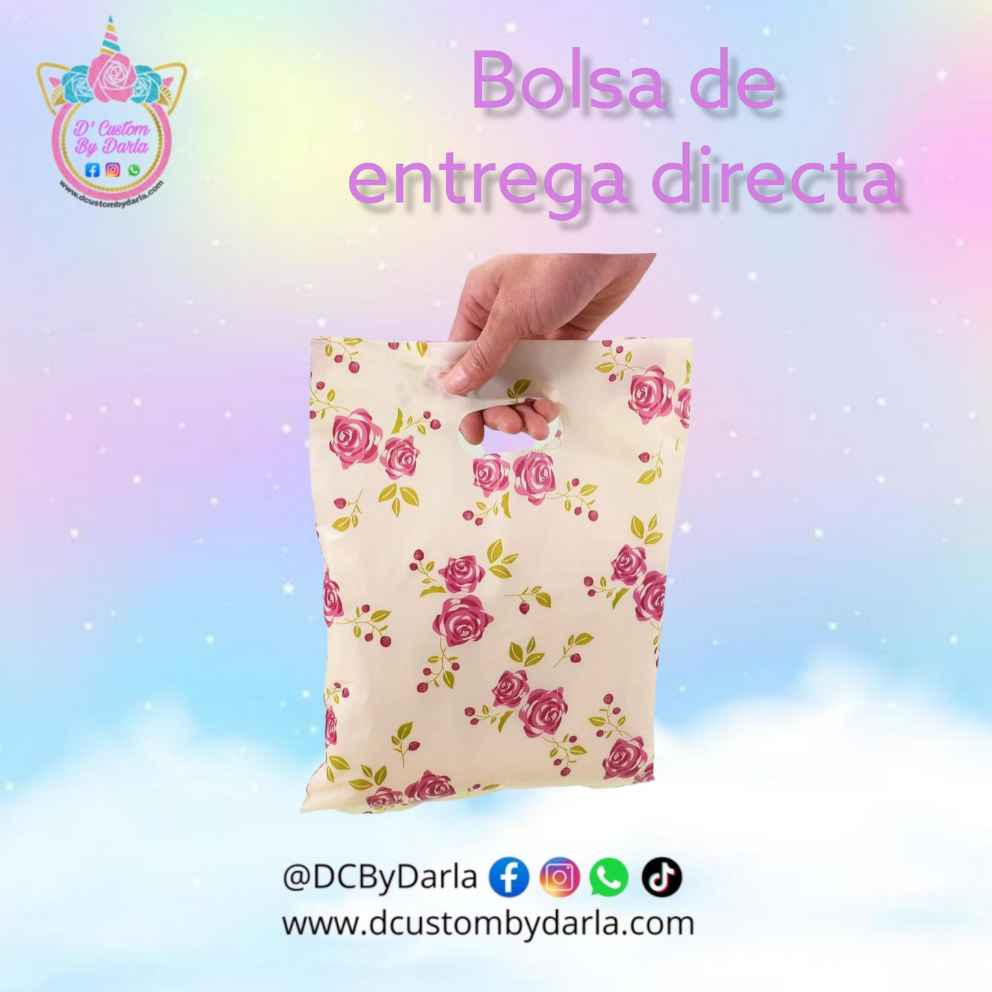 Vintage flowers 8x10in aprox merch bags