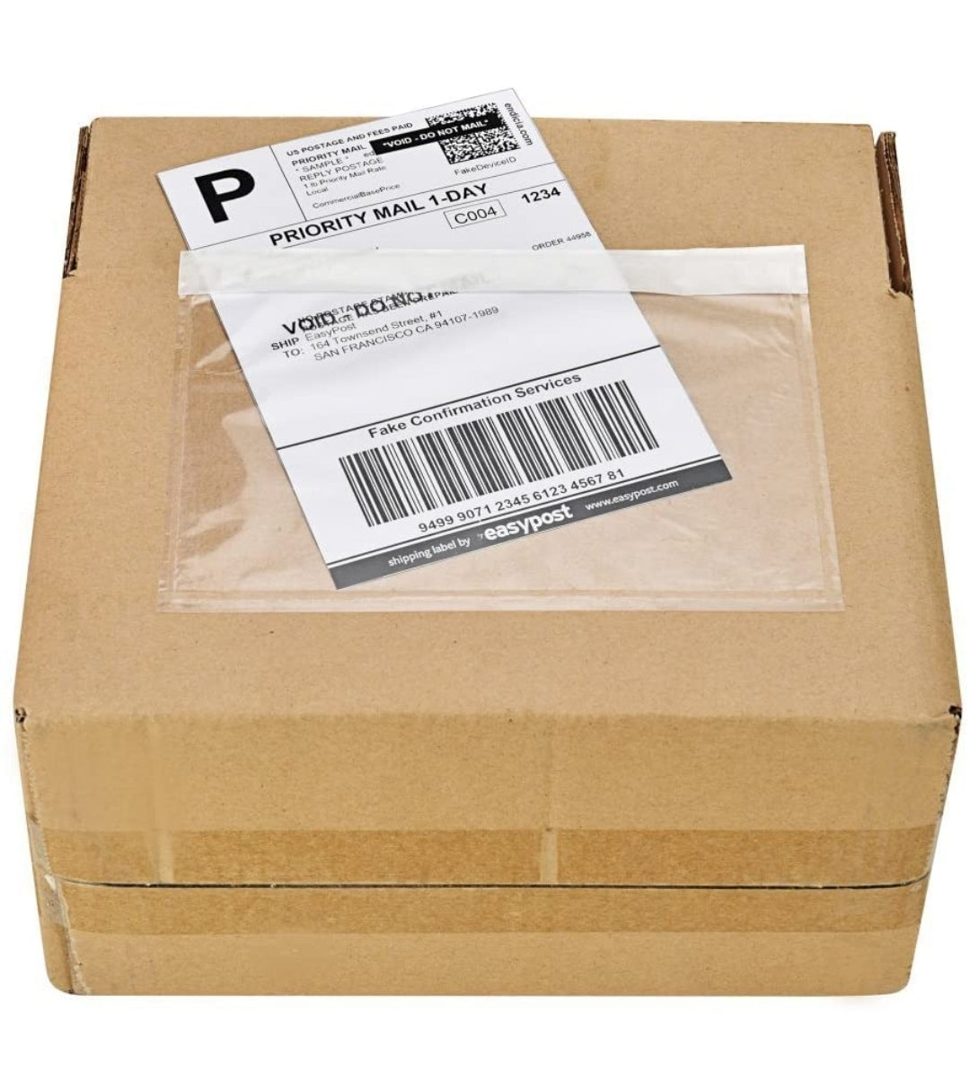 Sobres clear para proteger las etoquetas de envio