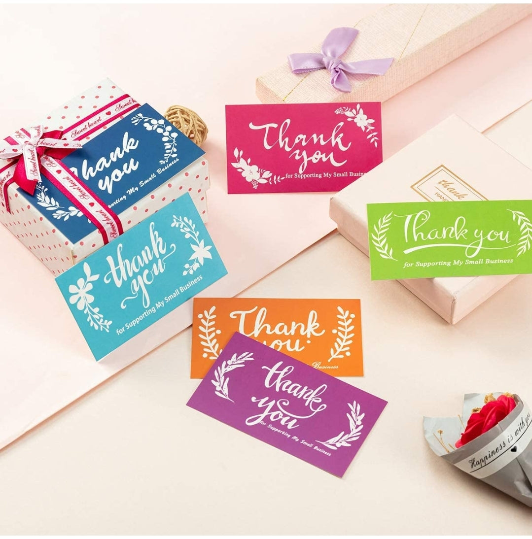Colorful mix thank you card