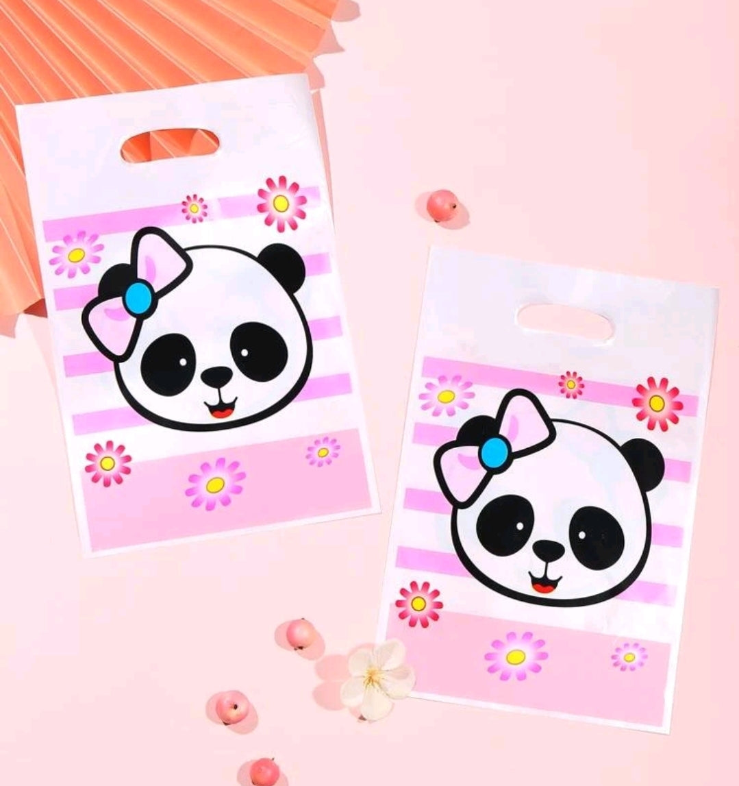 Panda 6x9in merch bags