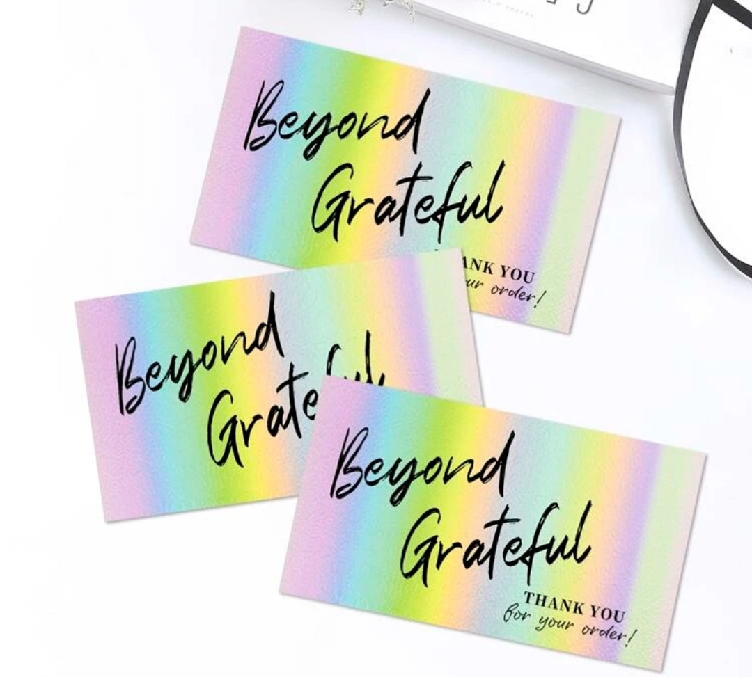 Holo Mas que agradecido thank you card