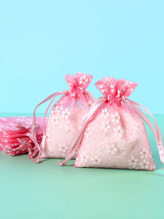 Mini flowers organza 4x5in