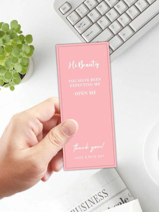 Open me seal thank you pink 2x5in
