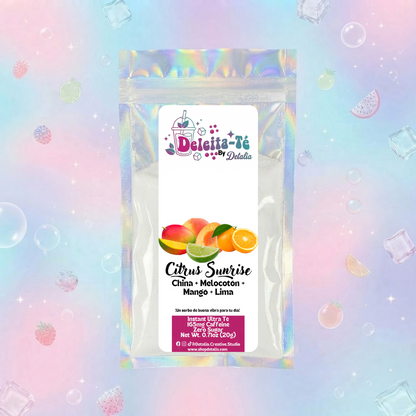 Citrus Sunrise: China + Melocotón + Mangó + Lima (Porción individual) Instant Ultra Té – Deleita-Té By Detalia