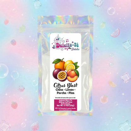 Citrus Blast: China + Limón + Parcha + Melocotón (Porción individual) Instant Ultra Té – Deleita-Té By Detalia