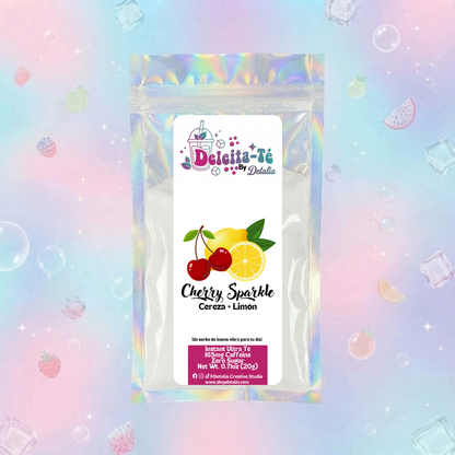 Cherry Sparkle: Cereza + Limón (Porción individual) Instant Ultra Té – Deleita-Té By Detalia