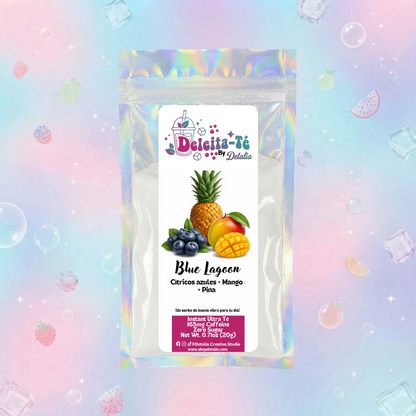 Blue Lagoon: Cítricos Azules + Mangó + Piña (Porción individual) Instant Ultra Té – Deleita-Té By Detalia