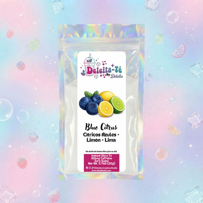 Blue Citrus: Cítricos Azules + Limón + Lima (Porción individual) Instant Ultra Té – Deleita-Té By Detalia