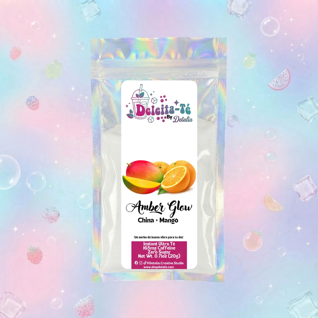 Amber Glow: China + Mangó + Piña (Porción individual) Instant Ultra Té – Deleita-Té By Detalia