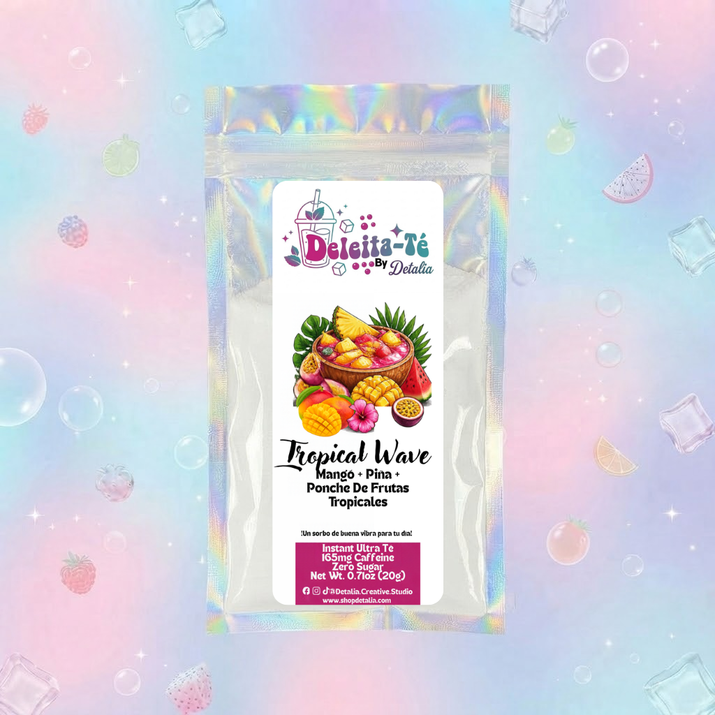 Tropical Wave: Mangó + Piña + Ponche De Frutas Tropicales (Porción individual) Instant Ultra Té – Deleita-Té By Detalia