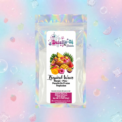 Tropical Wave: Mangó + Piña + Ponche De Frutas Tropicales (Porción individual) Instant Ultra Té – Deleita-Té By Detalia