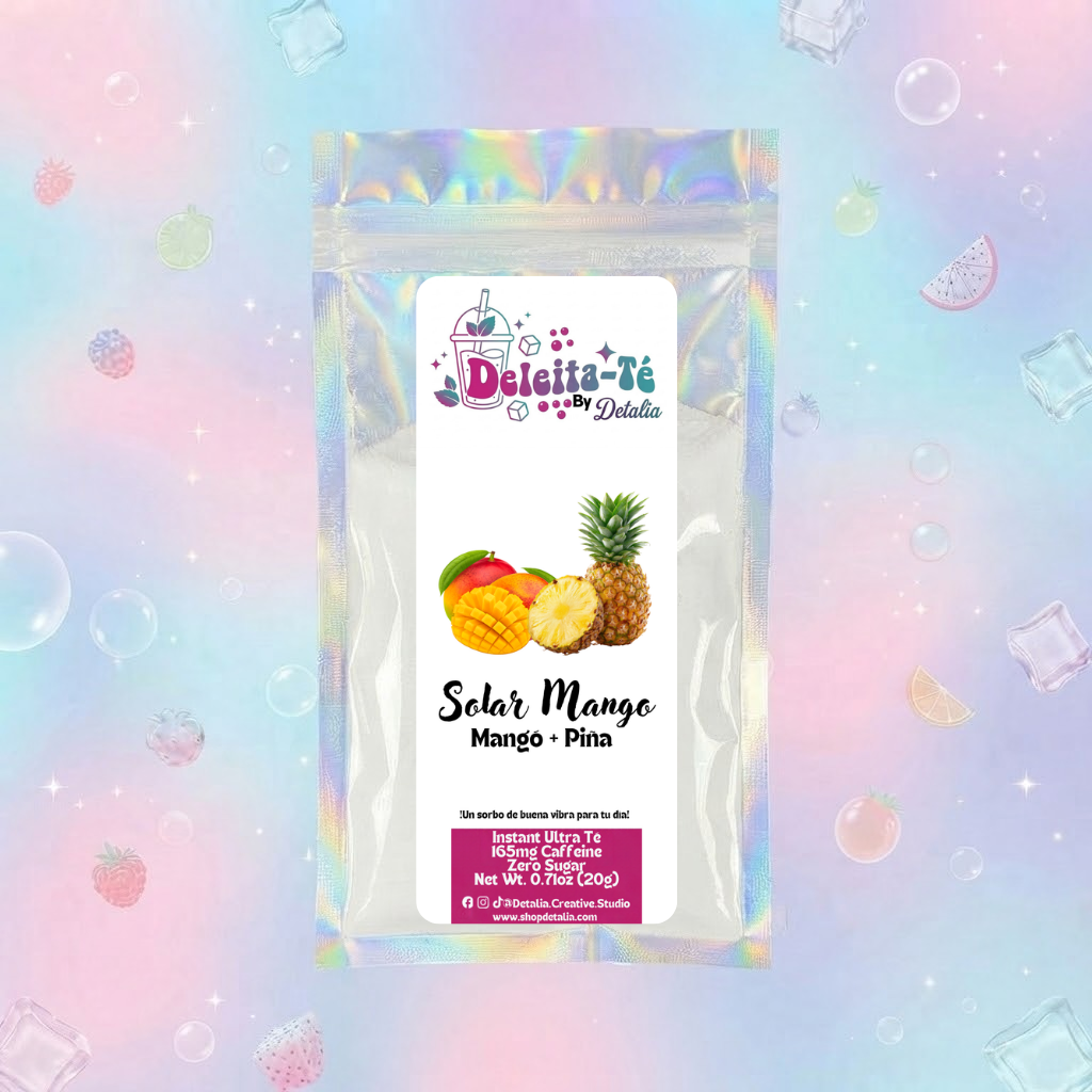 Solar Mango: Mangó + Piña + Lima (Porción individual) Instant Ultra Té – Deleita-Té By Detalia