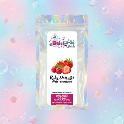 Ruby Daiquiri: Fresa + Frambuesa + Limón (Porción individual) Instant Ultra Té – Deleita-Té By Detalia