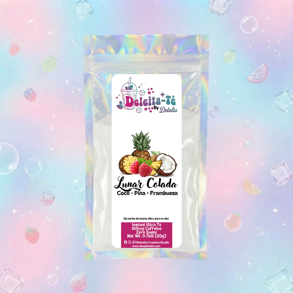 Lunar Colada: Coco + Piña + Frambuesa (Porción individual) Instant Ultra Té – Deleita-Té By Detalia