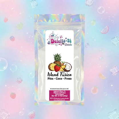 Island Fusion: Piña + Coco + Fresa (Porción individual) Instant Ultra Té – Deleita-Té By Detalia
