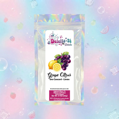 Grape Citrus: Uva Concord + Limón + Lima (Porción individual) Instant Ultra Té – Deleita-Té By Detalia