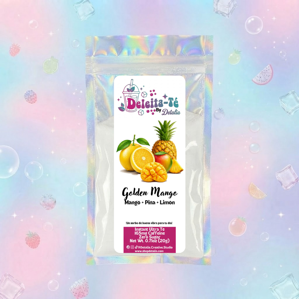 Golden Mango: Mangó + Piña + Limón (Porción individual) Instant Ultra Té – Deleita-Té By Detalia