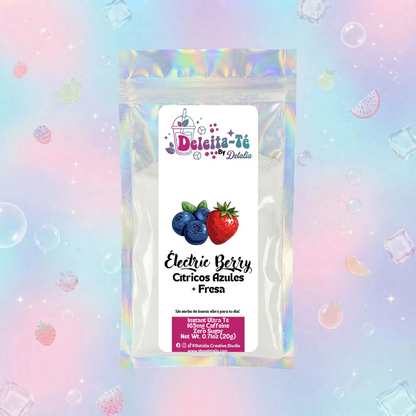 Electric Berry: Cítricos Azules + Fresa Silvestre (Porción individual) Instant Ultra Té – Deleita-Té By Detalia