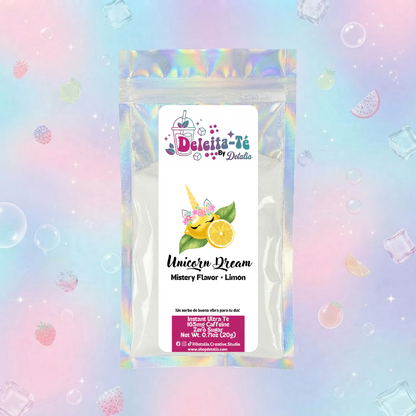 Unicorn Dream: Mistery Flavor + Limón (Porción individual) Instant Ultra Té – Deleita-Té By Detalia