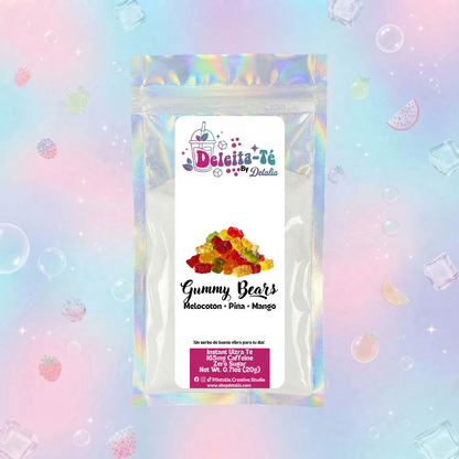 Gummy Bears: Melocotón + Piña + Mango (Porción individual) Instant Ultra Té – Deleita-Té By Detalia