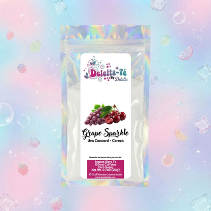 Grape Sparkle: Uva Concord + Cereza (Porción individual) Instant Ultra Té – Deleita-Té By Detalia