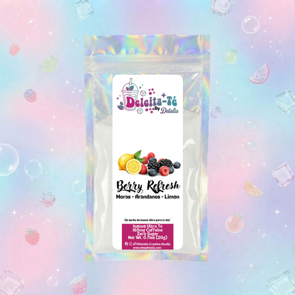 Berry Refresh: Moras + Arándanos + Limón (Porción individual) Instant Ultra Té – Deleita-Té By Detalia