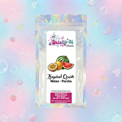 Tropical Crush: Melón + Melocotón + Parcha (Porción individual) Instant Ultra Té – Deleita-Té By Detalia