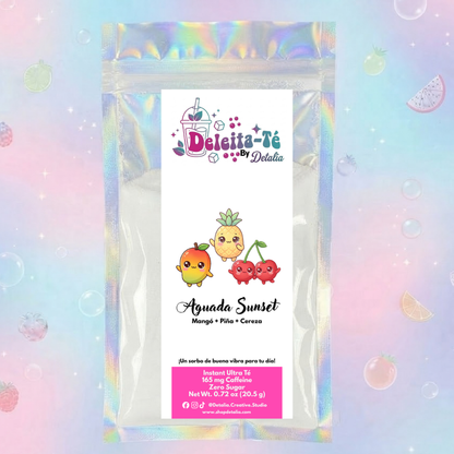 Aguada Sunset: Mangó + Piña + Cereza (Porción individual) Instant Ultra Té – Deleita-Té By Detalia