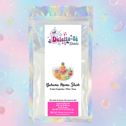 Bahama Mama Slush: Frutas Tropicales + Piña + Coco (Porción individual) Instant Ultra Té – Deleita-Té By Detalia