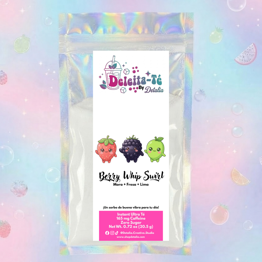 Berry Whip Swirl: Mora + Fresa + Lima (Porción individual) Instant Ultra Té – Deleita-Té By Detalia