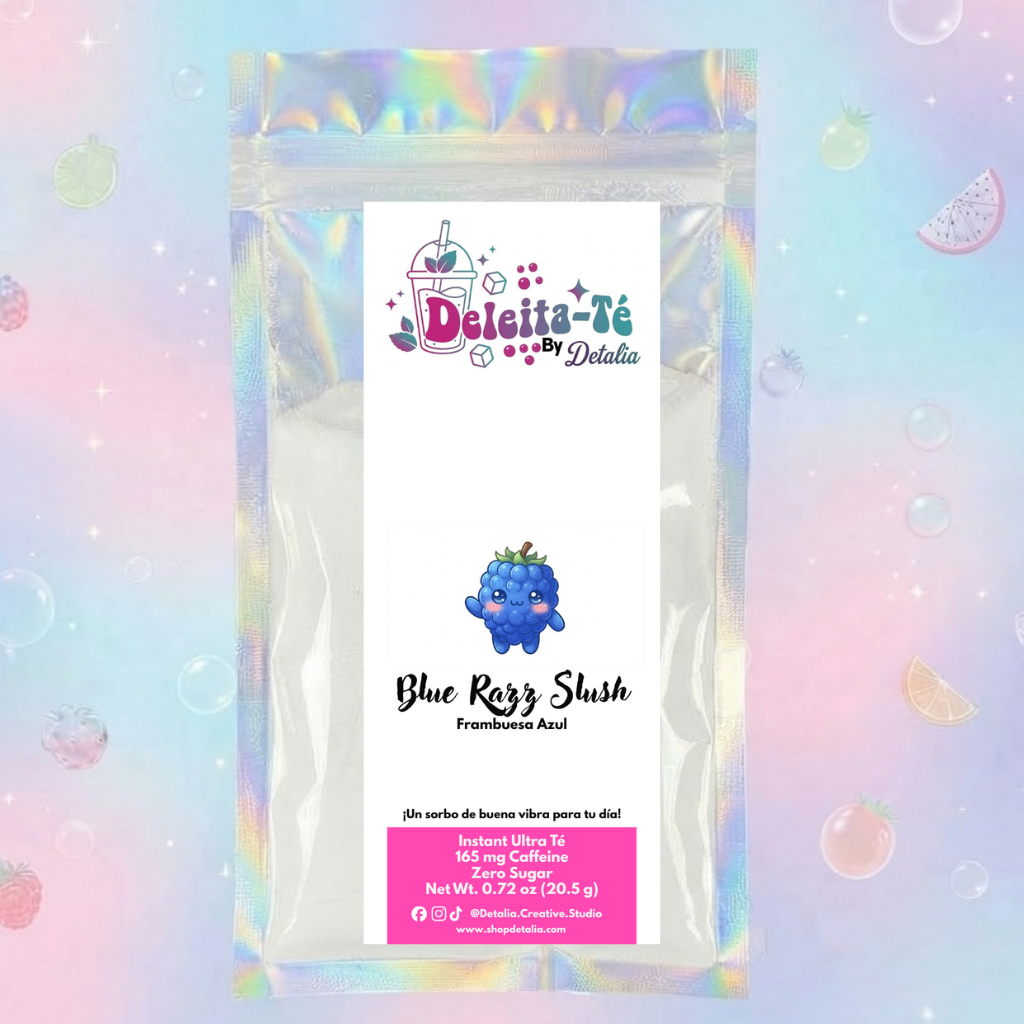 Blue Razz Slush: Frambuesa Azul Granizada (Porción individual) Instant Ultra Té – Deleita-Té By Detalia