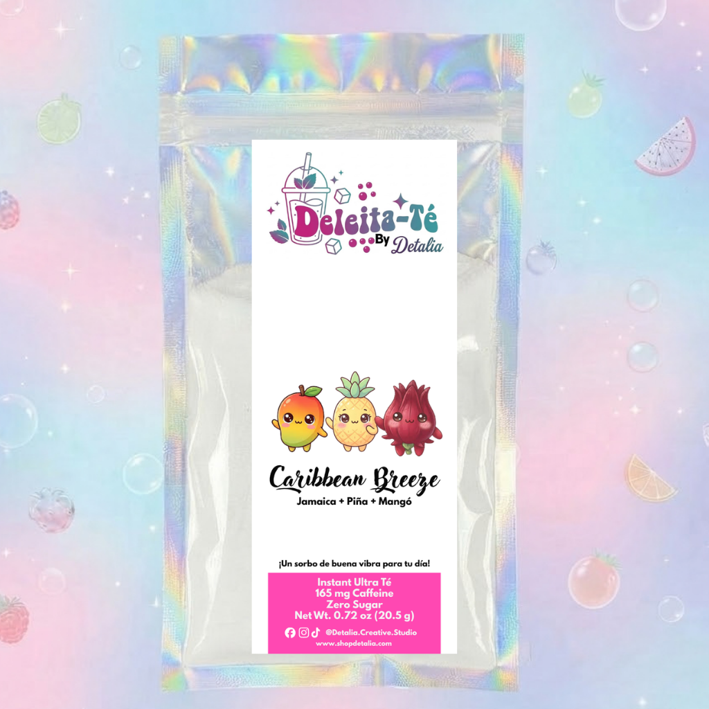 Caribbean Breeze: Jamaica + Piña + Mangó (Porción individual) Instant Ultra Té – Deleita-Té By Detalia