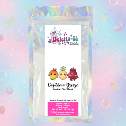 Caribbean Breeze: Jamaica + Piña + Mangó (Porción individual) Instant Ultra Té – Deleita-Té By Detalia