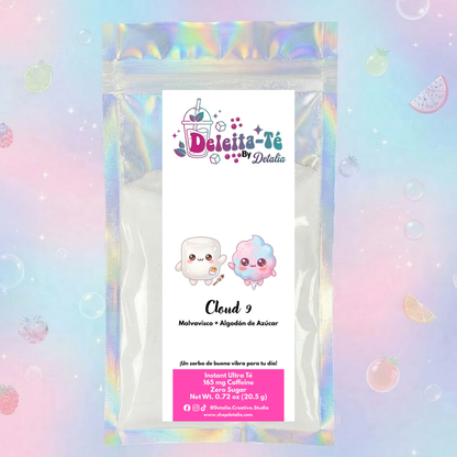 Cloud 9: Malvavisco + Algodón de Azúcar (Porción individual) Instant Ultra Té – Deleita-Té By Detalia
