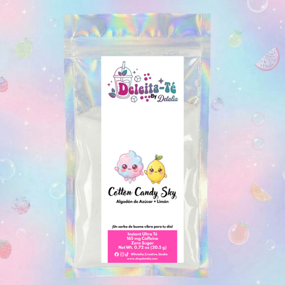 Cotton Candy Sky: Algodón de Azúcar + Limón (Porción individual) Instant Ultra Té – Deleita-Té By Detalia