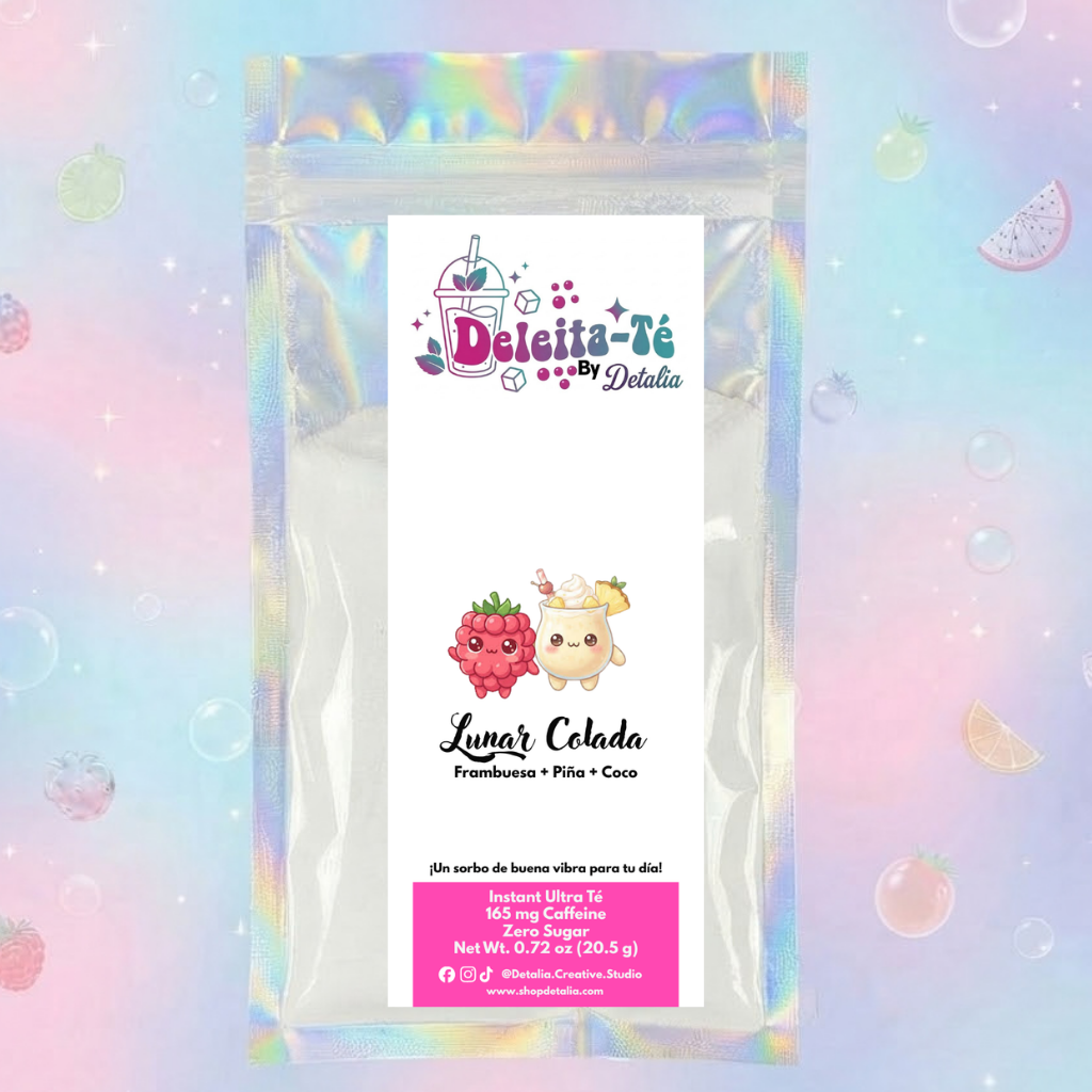 Lunar Colada: Frambuesa + Piña + Coco (Porción individual) Instant Ultra Té – Deleita-Té By Detalia